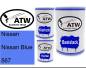 Preview: Nissan, Nissan Blue, 567: 500ml Lackdose + 500ml Klarlack + 250ml Härter - Set, von ATW Autoteile West.